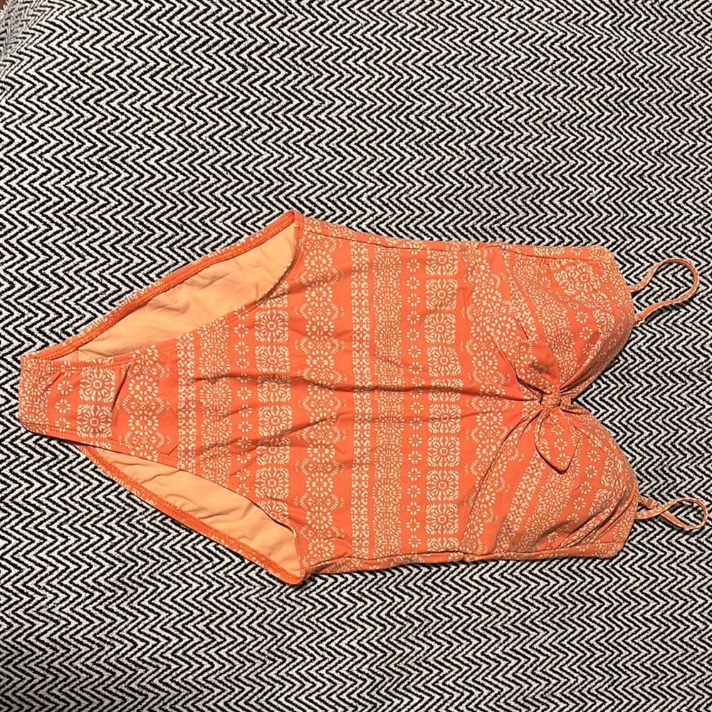 Robin Piccone Vibrant Orange Patterned One Piece | Sz 8 NWOT